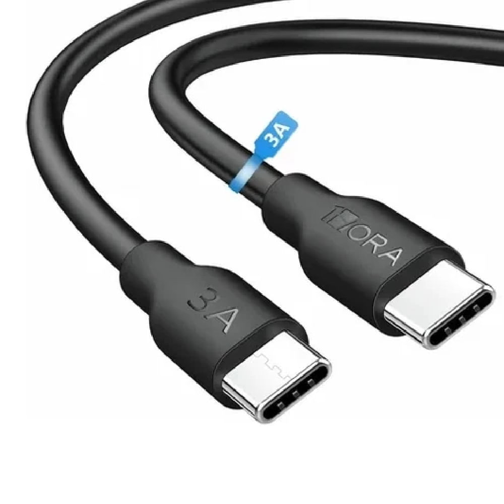 Imagen 2 del producto Cable 1Hora USB Tipo-C a USB Tipo-C, 1 m, 60 W, negro